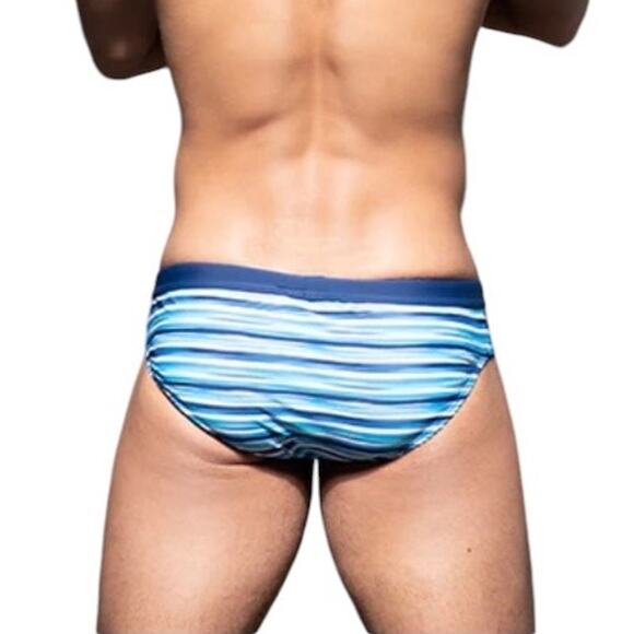 Andrew Christian Surf Stripe Bikini XL Extra Large - Picture 2 of 7